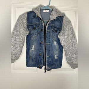 OshKosh B'gosh Blue Denim Jacket with Gray Sleeves